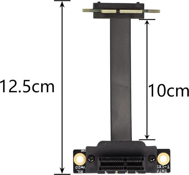 Alt view image 3 of 7 - BUCIER PCIE 3.0 Extension Cable,36PIN 1X Extension Cable, 90 Degree PCI Express 1X Extend Card,for 1U,2U Chassis (10cm, Black)