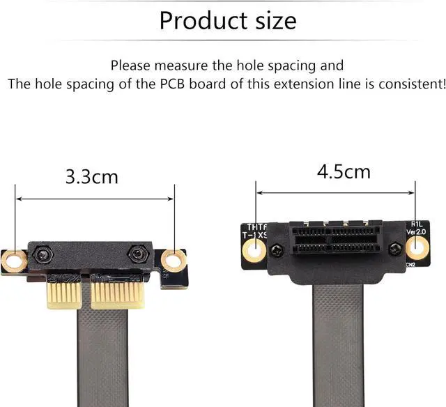 Alt view image 2 of 7 - BUCIER PCIE 3.0 Extension Cable,36PIN 1X Extension Cable, 90 Degree PCI Express 1X Extend Card,for 1U,2U Chassis (10cm, Black)