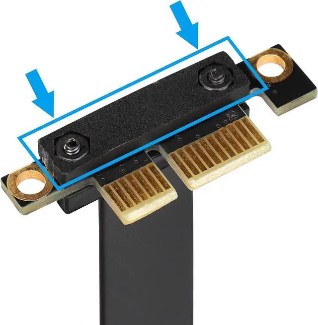 Alt view image 6 of 7 - BUCIER PCIE 3.0 Extension Cable,36PIN 1X Extension Cable, 90 Degree PCI Express 1X Extend Card,for 1U,2U Chassis (50cm, Black)