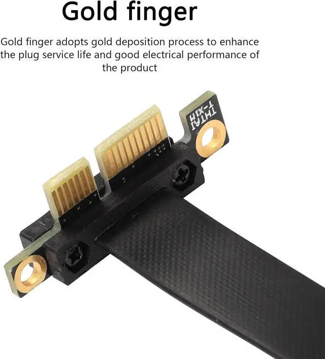 Alt view image 5 of 7 - BUCIER PCIE 3.0 Extension Cable,36PIN 1X Extension Cable, 90 Degree PCI Express 1X Extend Card,for 1U,2U Chassis (15cm, Black)