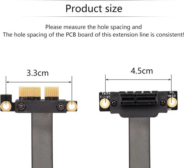 Alt view image 4 of 7 - BUCIER PCIE 3.0 Extension Cable,36PIN 1X Extension Cable, 90 Degree PCI Express 1X Extend Card,for 1U,2U Chassis (20cm Straight, Black)