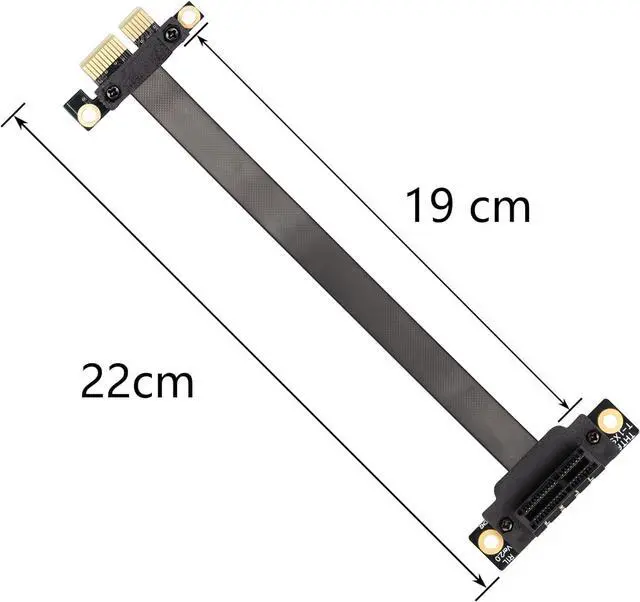 Alt view image 5 of 7 - BUCIER PCIE 3.0 Extension Cable,36PIN 1X Extension Cable, 90 Degree PCI Express 1X Extend Card,for 1U,2U Chassis (20cm Straight, Black)