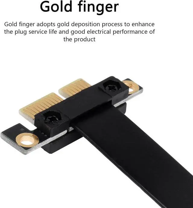 Alt view image 6 of 7 - BUCIER PCIE 3.0 Extension Cable,36PIN 1X Extension Cable, 90 Degree PCI Express 1X Extend Card,for 1U,2U Chassis (20cm Straight, Black)