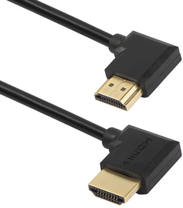 Alt view image 2 of 6 - BUCIER Gold Plated High Speed 90 Angle Right HDMI Male to Left HDMI Male Adapter Cable Supports Ethernet, 3D and Audio Return (0.3M R-L)