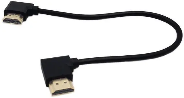 Alt view image 4 of 7 - BUCIER Gold Plated High Speed 90 Angle Right HDMI Male to Left HDMI Male Adapter Cable Supports Ethernet, 3D and Audio Return (0.3M RR-LL)