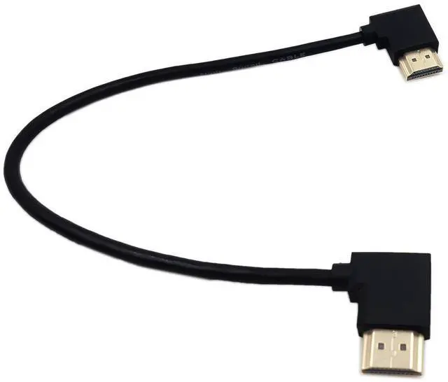 Alt view image 5 of 7 - BUCIER Gold Plated High Speed 90 Angle Right HDMI Male to Left HDMI Male Adapter Cable Supports Ethernet, 3D and Audio Return (0.3M RR-LL)