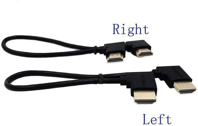 Alt view image 6 of 7 - BUCIER Gold Plated High Speed 90 Angle Right HDMI Male to Left HDMI Male Adapter Cable Supports Ethernet, 3D and Audio Return (0.3M RR-LL)
