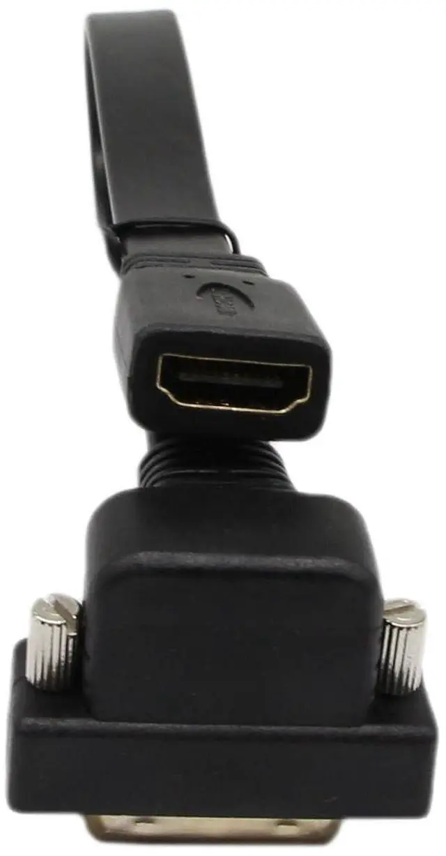 Alt view image 6 of 6 - BUCIER DVI to HDMI Cable Gold-Plated 90 Degree Angle DVI 24 1 Male to HDMI Female 1080p Video Converter - Flat, HDTV, Plasma, DVD & Projector Adapter