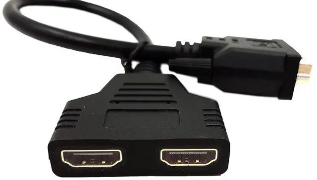 Alt view image 5 of 6 - BUCIER DVI-D to HDMI Cable, Gold-Plated DVI-D Male 24 1 Pin to Dual Hdmi Female 1080p Hdmi Video Converter Adapter Splitter Cable