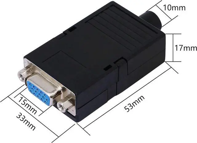 Alt view image 3 of 6 - BUCIER VGA DB15 Solderless Connector 3+9 D-SUB 15 Pin VGA 3 Row Breakout Board Adaptor with Case+Screwdriver(2-Pack Fmale)