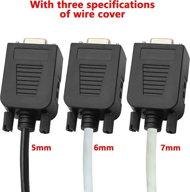 Alt view image 6 of 7 - BUCIER DB9 Connector Adapter RS232 Serial Port D-SUB Adapter Plate Breakout Board Solder-Free (1-Pair Male+Female with Screwdriver, Black Rubber Core)