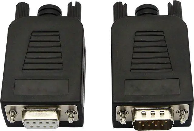 Alt view image 6 of 7 - BUCIER DB9 Connector Adapter RS232 Serial Port D-SUB Adapter Plate Breakout Board Solder-Free (1-Pair Male+Female with Screwdriver, White Rubber Core)