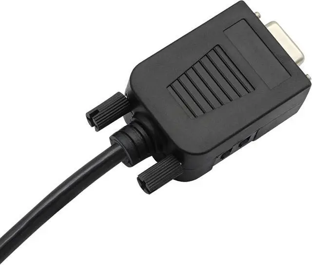 Alt view image 4 of 7 - BUCIER DB9 Connector Adapter RS232 Serial Port D-SUB Adapter Plate Breakout Board Solder-Free (1-Pair Male+Female with Screwdriver, Black Rubber Core, Long Bolts)