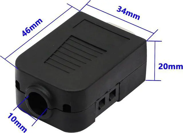 Alt view image 3 of 7 - BUCIER DB9 Connector Adapter RS232 Serial Port D-SUB Adapter Plate Breakout Board Solder-Free (1-Pair Male+Female with Screwdriver, Black Rubber Core, Long Bolts)