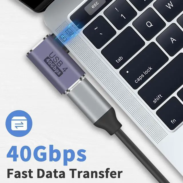 Alt view image 3 of 7 - BUCIER USB C Right Angle Adapter 40G (Two Styles), 90 Degree USB C Male to Female Adapter for Steam Deck, MacBook, Meta Quest, Phone