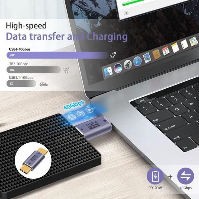 Alt view image 5 of 7 - BUCIER USB C Extender Adapter, USB C Coupler 40Gbps,100W PD and 8K@60Hz Video Display, Type C to Type C Adapter for Steam Deck, MacBook,Thunderbolt ect (3 Pack)