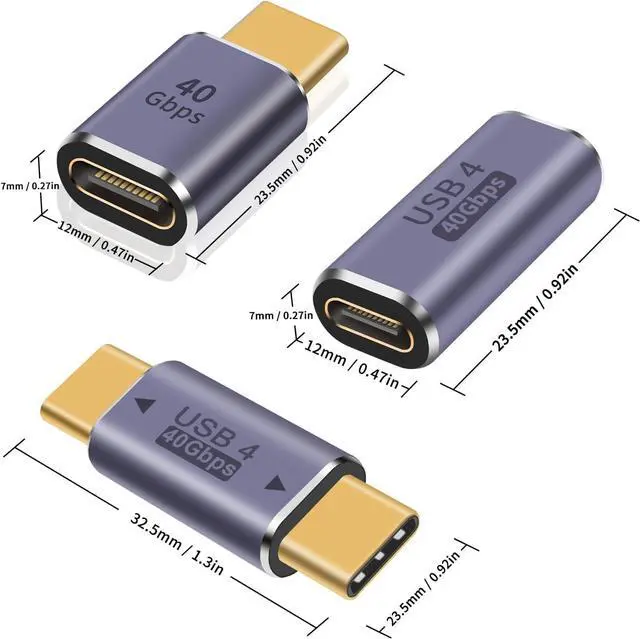 Alt view image 7 of 7 - BUCIER USB C Extender Adapter, USB C Coupler 40Gbps,100W PD and 8K@60Hz Video Display, Type C to Type C Adapter for Steam Deck, MacBook,Thunderbolt ect (3 Pack)