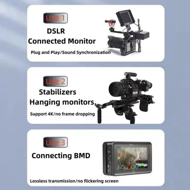 Alt view image 5 of 7 - BUCIER Micro HDMI to HDMI Adapter Cable, 10.2Gbps High-Speed, 4K@30Hz, 1080p, Ethernet Ready, 3.3Ft, Black,2-Pack