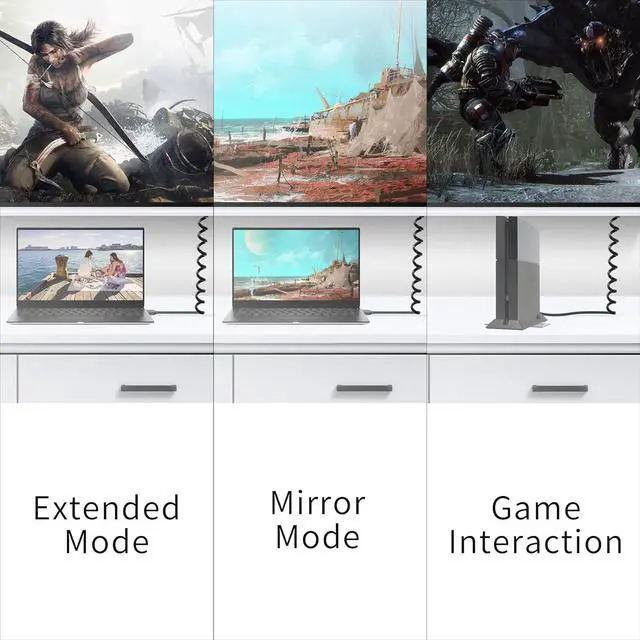 Alt view image 3 of 7 - BUCIER Micro HDMI to HDMI Cable Coiled 8K HDMI 2.1 Telescopic Cable High Speed Cable Support 120Hz 48Gbps Dynamic HDR for Digital Cameras (Down Angle)