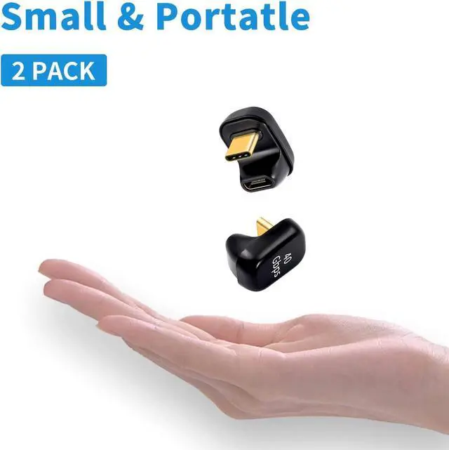 Alt view image 4 of 7 - BUCIER 180 Degree USB C Adapter 40Gbps, 100W, 8K@60Hz, USB C Female to Male Extender Adapter Compatible with Rog Ally, Steam Deck, Switch (2 Pack)