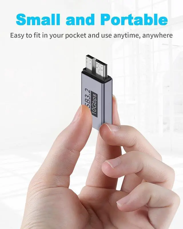 Alt view image 6 of 7 - BUCIER USB A to Micro B Adapter 10Gbps, USB-C to Micro USB 3.2 Gen 2 Fast Charging Adapter Compatible with iPhone 15 Plus/15 Pro Max, WD My Passport External Drive 2 Pack