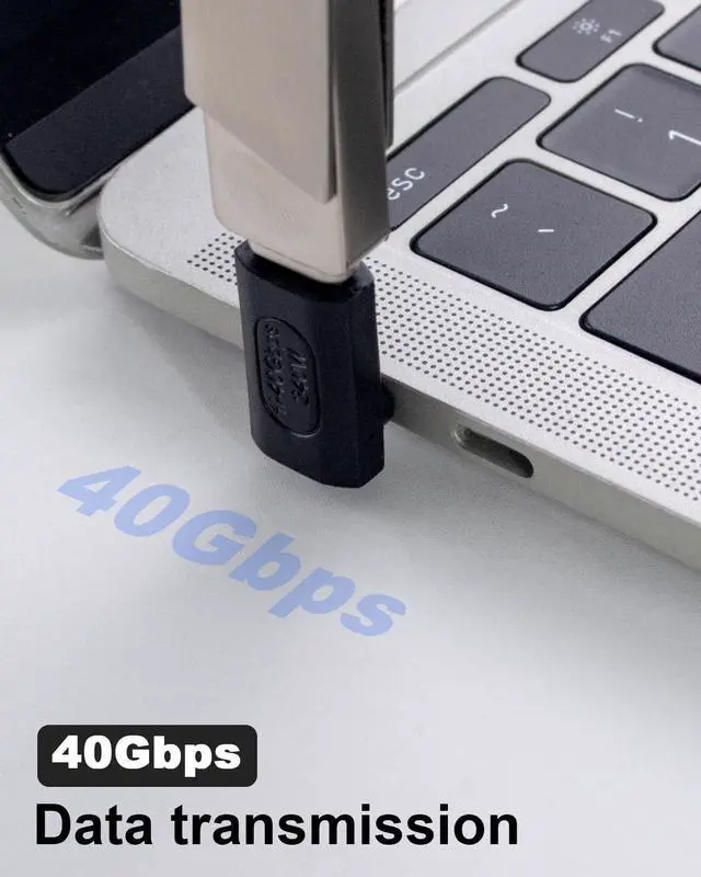 Alt view image 4 of 7 - BUCIER USB C 90 Degree Adapter 240W, 40Gbps USB C Male to Female Adapter, USB C Angle Adapter Compatible with Thunderbolt 4 for Steam Deck, MacBook, Switch, iPhone 15 2 Pack