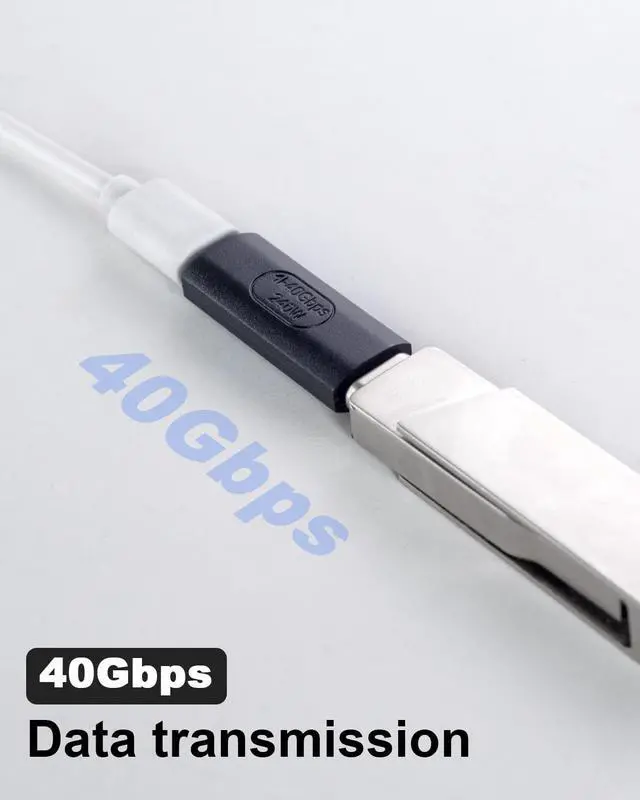 Alt view image 4 of 7 - BUCIER 240W USB C Female to Female Adapter, 40Gbps USB C Coupler, 8K@60Hz Video Display for Switch, Tablet, iPad, MacBook, Thunderbolt 4/3 (2Pack)