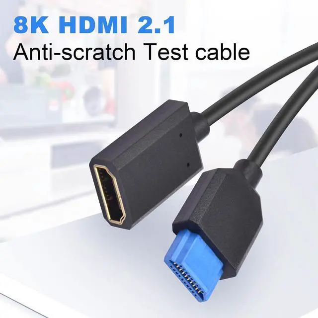 Alt view image 4 of 5 - BUCIER 8K HDMI Extender Cable 1Feet/30CM, 48Gbps Short HDMI Extension Cable, Ultra High Speed HDMI Male to Female Adapter Cable Supports 8K@60Hz, 4K@144Hz,2K@240Hz for TV, HDR, HDCP