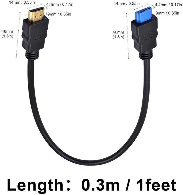 Alt view image 6 of 7 - BUCIER 4K Short HDMI Cable, HDMI to HDMI Cable High Speed HDMI 2.0 Cord, HDMI Male to Male Supports 4K@60Hz 18Gbps, with Silicone HDMI Port Suitable for Factory Testing 1Ft/30cm