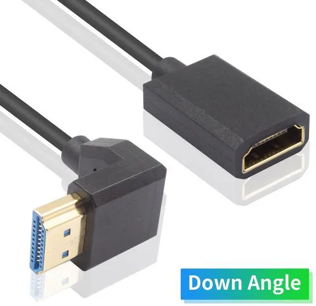 Alt view image 5 of 7 - BUCIER 8K HDMI Extender Cable - 12inch/30cm, 48Gbps, Supports 8K@60Hz Video for PCs, Laptops, TV, Xbox, PS5, PS4 Down Angle