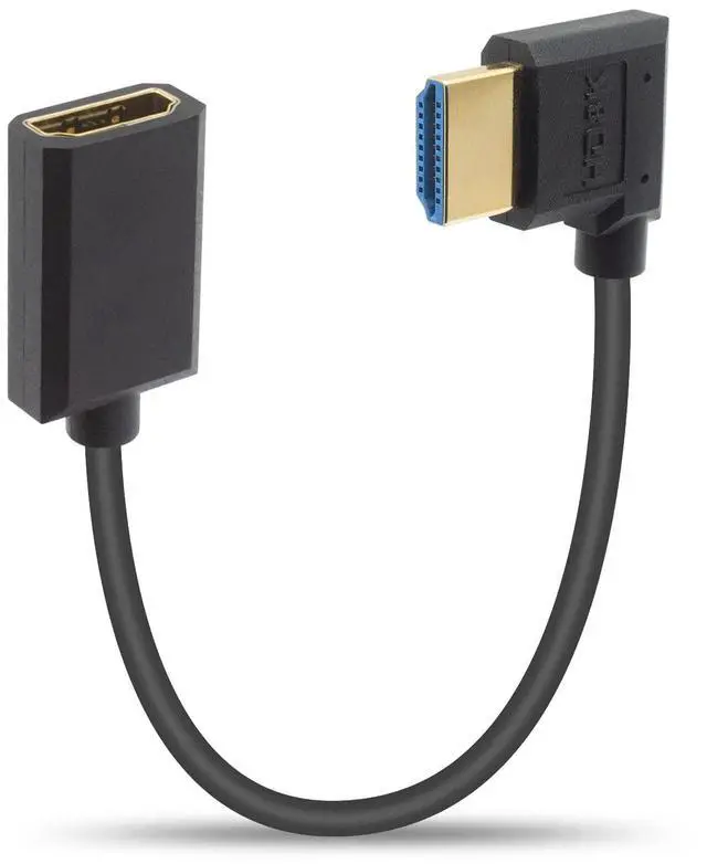Main image of BUCIER 8K HDMI Extender Cable - 12inch/30cm, 48Gbps, Supports 8K@60Hz Video for PCs, Laptops, TV, Xbox, PS5, PS4 Right Angle