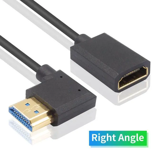 Alt view image 5 of 7 - BUCIER 8K HDMI Extender Cable - 12inch/30cm, 48Gbps, Supports 8K@60Hz Video for PCs, Laptops, TV, Xbox, PS5, PS4 Right Angle