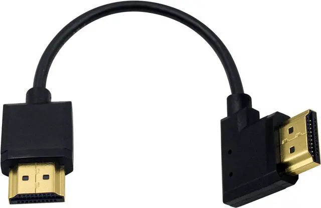Main image of BUCIER 4K 90 Degree HDMI Cable 6inch/15cm, Extremely Thin Left Angle HDMI Male to Male Cable for 3D and 4K Ultra HD TV Stick HDMI 2.0 Cord