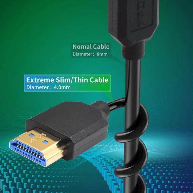 Alt view image 2 of 7 - BUCIER 8K Coiled HDMI Extension Cable, Extreme Thin HDMI Male to Female Coiled Cable 48Gbps Ultra High Short HDMI Cable 8K@60Hz Resolution Backward Compatible for 4K Ultra HD, 1080p 4FT/1.2M