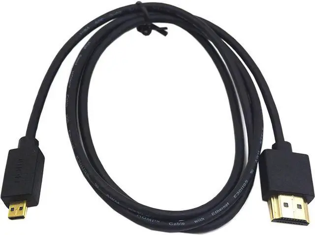 Main image of BUCIER Micro HDMI to HDMI Cable 3.3FT/1m, Extreme Slim Short HDMI to Micro HDMI Cable Support 18Gbps, High-Speed, 4K@60Hz, 2160p, 48-Bit Color, 3D for A6500, A7,C.anon Camera (Male to Male)