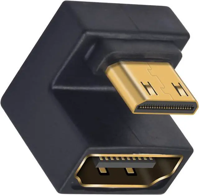 Main image of BUCIER 180 Degree Mini HDMI to HDMI Adapter 8K@60Hz, 48Gbps, UHD Up Angle (Male to Female) for Cameras, Projectors 1 Pack