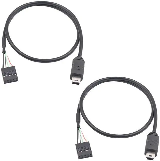 Main image of BUCIER Mini USB to Motherboard Cable 1.65FT/50CM, Mini USB Male to 9pin Female Cable forcomputer motherboards 2pack