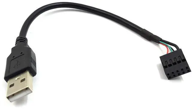 Alt view image 6 of 6 - BUCIER 9 pin USB Header to USB Cable, USB 2.0 Type A Male to Dupont 9 Pin Female Header Motherboard Cable Cord (AM to 9Pin 0.2M)(2 Pack)