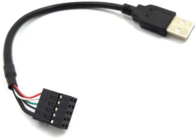 Alt view image 3 of 6 - BUCIER 9 pin USB Header to USB Cable, USB 2.0 Type A Male to Dupont 9 Pin Female Header Motherboard Cable Cord (AM to 9Pin 0.2M)(2 Pack)