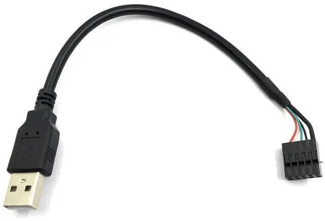 Alt view image 5 of 6 - BUCIER 9 pin USB Header to USB Cable, USB 2.0 Type A Male to Dupont 9 Pin Female Header Motherboard Cable Cord (AM to 9Pin 0.2M)(2 Pack)