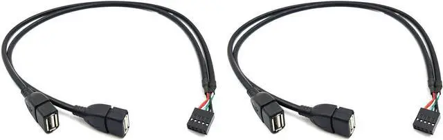 Main image of BUCIER USB Header Splitter - 10 Pin Motherboard to Dual USB 2.0 Female Extender Cable (2AF/10 Pin 0.5M)