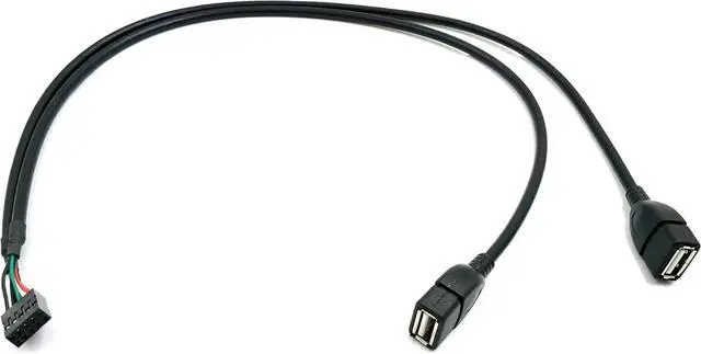 Alt view image 4 of 6 - BUCIER USB Header Splitter - 10 Pin Motherboard to Dual USB 2.0 Female Extender Cable (2AF/10 Pin 0.5M)