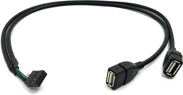 Alt view image 5 of 6 - BUCIER USB Header Splitter - 10 Pin Motherboard to Dual USB 2.0 Female Extender Cable (2AF/10 Pin 0.5M)