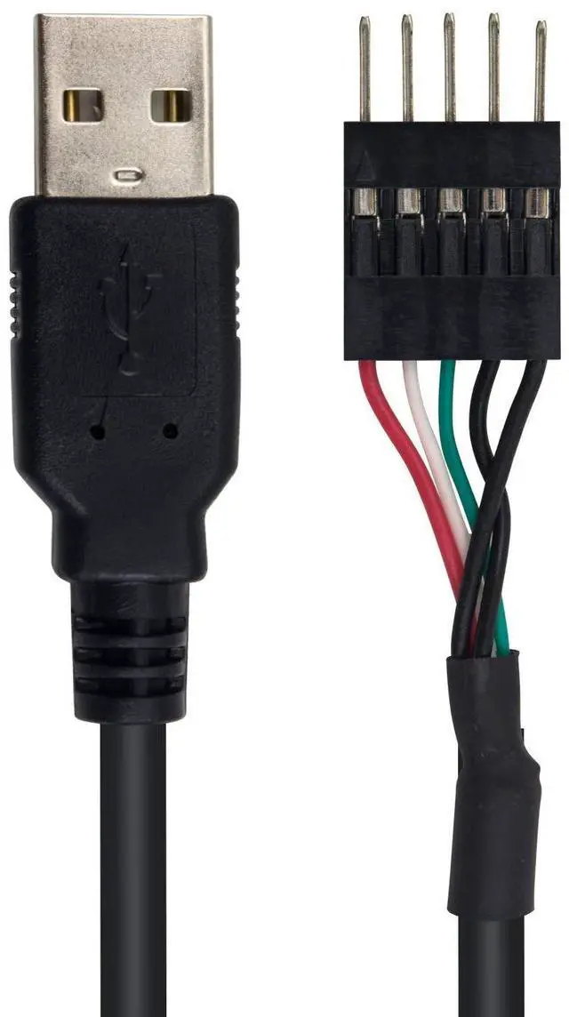 Alt view image 4 of 5 - BUCIER USB to USB Motherboard Header Cable, USB 2.0 Type A Male to 5 Pin Male Header Dupont Cable Cord 30CM/12IN (2 Pack)