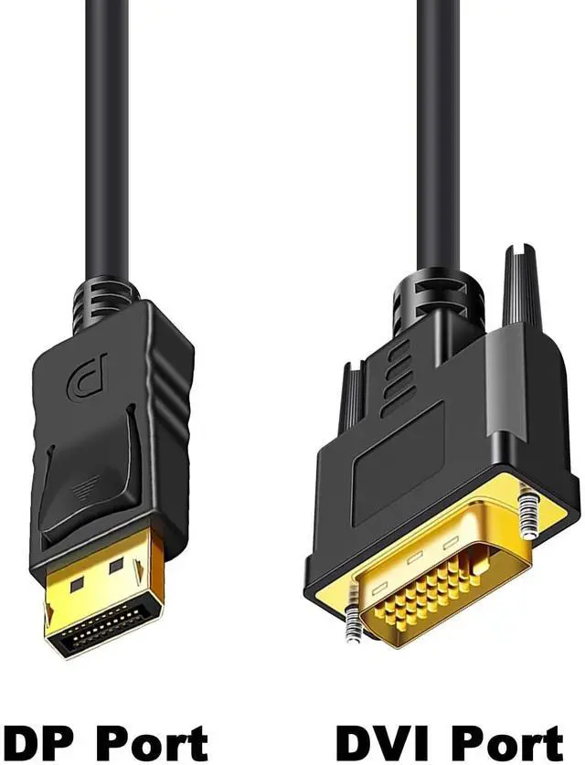 Alt view image 5 of 7 - BUCIER DisplayPort to DVI Cable 6 Feet/1.8M,(DP to DVI Cable), 1920x1080p, 1080@60Hz, Gold-Plated Plugs for Computer, Desktop, Laptop, PC, Monitor, Projector
