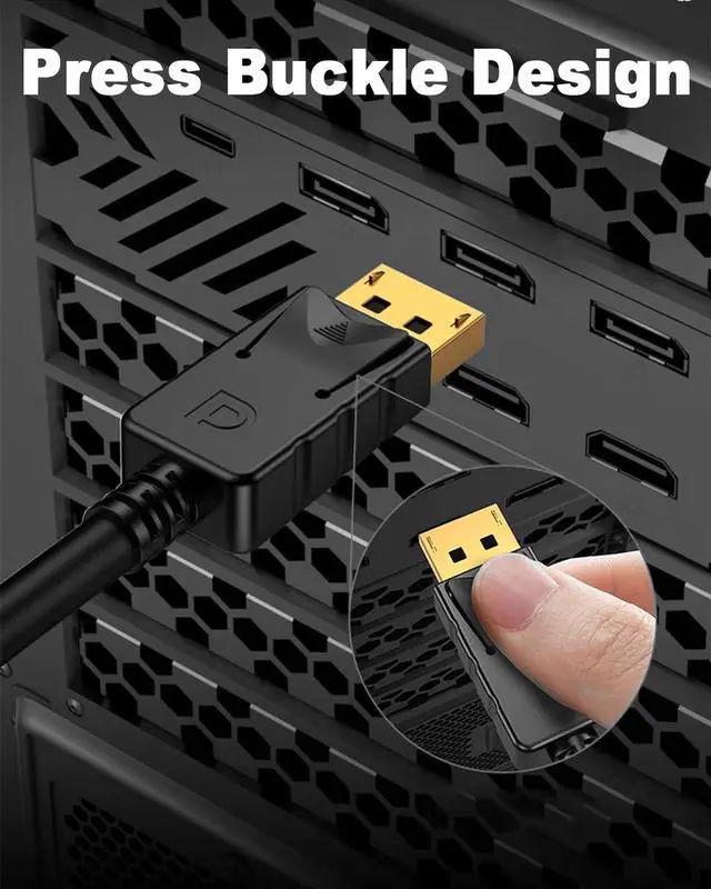 Alt view image 2 of 7 - BUCIER DisplayPort to DVI Cable 6 Feet/1.8M,(DP to DVI Cable), 1920x1080p, 1080@60Hz, Gold-Plated Plugs for Computer, Desktop, Laptop, PC, Monitor, Projector