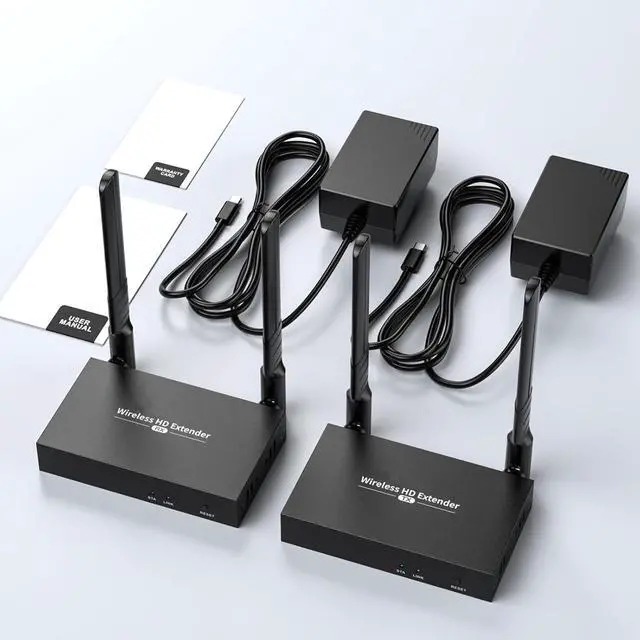 Alt view image 7 of 7 - Wireless HDMI Transmitter and Receiver 4K: 1640FT/500M Range,Plug & Play, 1080P HD Output Wireless HDMI Extender Support 2.4/5GHz for Streaming Video/Audio from Laptop,PC,Smart Phone to HDTV/Projector