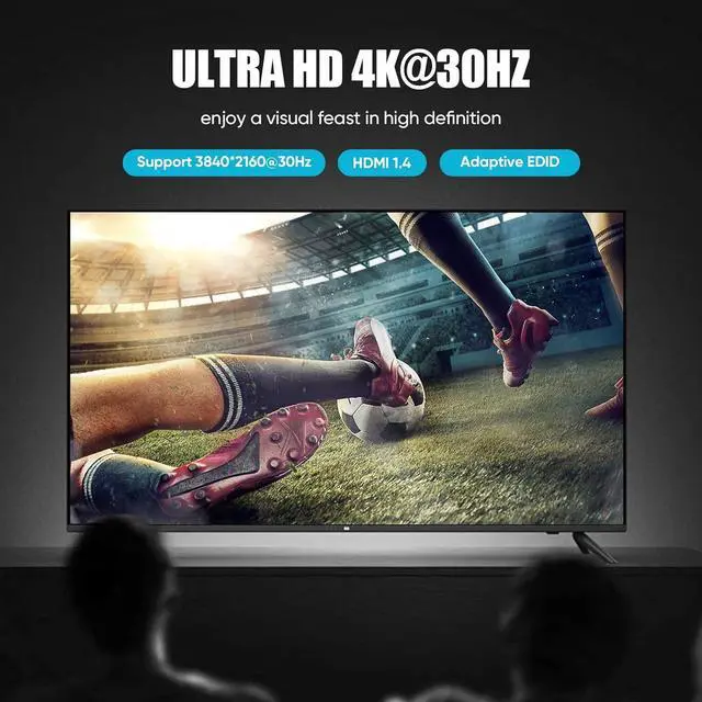 Alt view image 6 of 7 - BUCIER USB 2.0 HDMI KVM Switch 1 Monitors 8 Computers, 4K@30Hz KVM Switches for 8 Computers Sharing Monitor Keyboard Mouse Hard Drives Printer, with EDID Adaptive,