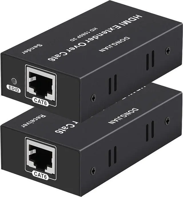Main image of BUCIER HDMI Extender 196ft HDMI Over Single Cat5E/6/7 HDMI Repeater HDMI Balun Sender Transmitter Receiver Support 1080p 3D HDMI 1.4a HDCP EDID