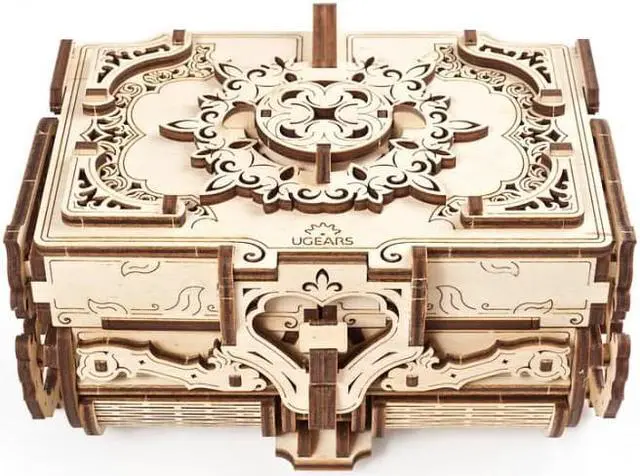 Alt view image 2 of 3 - UGEARS Mechanical model "Antique jewelry box"
